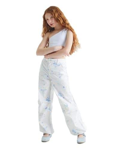 Paraşüt Kot Pantolon Pamuklu Beli Lastikli Cepli - Parachute Jean