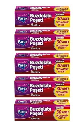 Parex Büyük Boy Buzdolabı Poşeti 30'Lu X 5 Adet