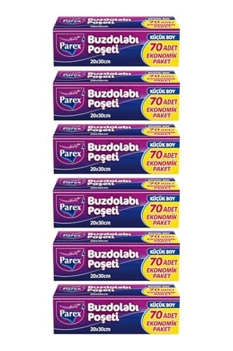 Parex Buzdolabı Poşeti 70’Li Küçük Boy 20 X 30 Cm 6 Paket