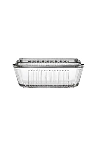 Paşabahçe Frigo Kapaklı Tereyaglık, 480 cc, Cam, Ekru