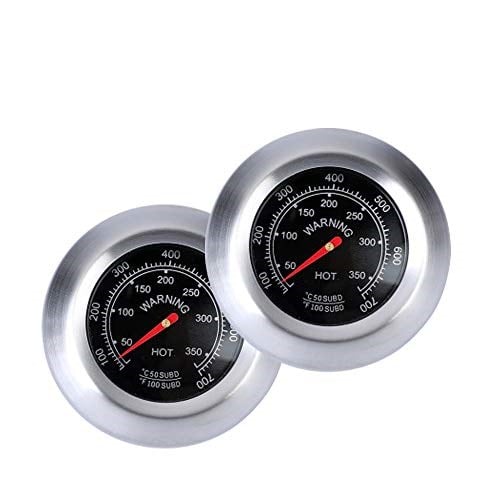 Paslanmaz çelik sigara içen mangal, 2 adet, barbekü termometresi, manometre, paslanmaz çelik, bimetalik, mutfak kızartma, gösterge termometresi, Celsius ve Fahrenheit 100 – 700 ℉