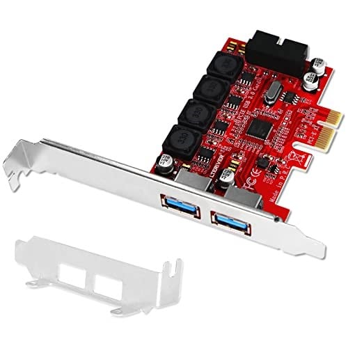 PCIE - 1X 19Pin USB 3.0 Başlık ve 2X USB-A Bağlantı Noktası, PCIE USB 3.0 5Gbps Genişletme Kartı Windows 11, 10, 8.1, 7, XP (32/64), Dahili Akıllı Güç Kontrol Teknolojisi (PCE-IN2EX2)