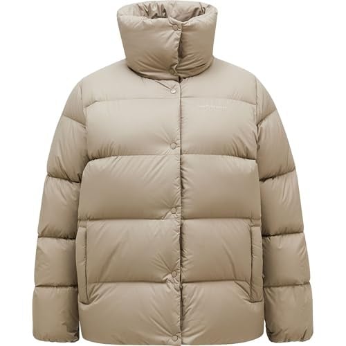 Peak Performance W Down Puffer Kadın Outdoor Kuştüyü Montu, Bej, M Beden