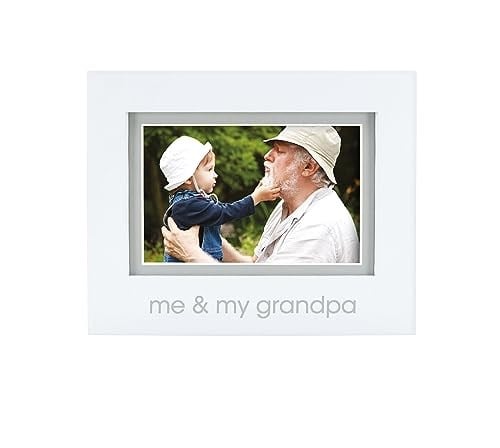 Pearhead Me and My Grandpa Sentiment Bebek Resim Çerçevesi, Bebek Hatırası Fotoğraf Çerçevesi, Cinsiyetsiz Bebek Kreş Dekoru, Büyükanne ve Büyükbaba Hediyesi, Beyaz