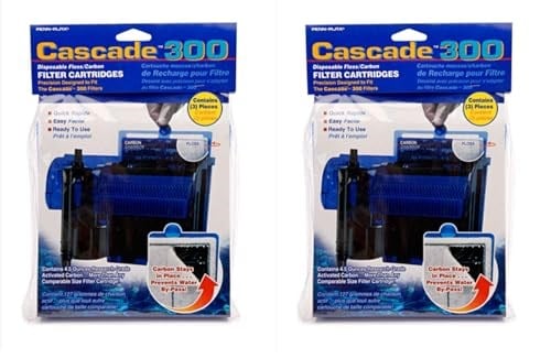 Penn-Plax Cascade 300 GPH Aktif Karbonlu Akvaryum Filtre Kartuşları, 3'lü Paket (2 paketi) - Seçenekler: 3pk, 3pk (2 paketi)