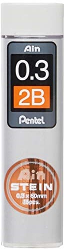 Pentel Mekanik Kurşun Kalem Ucu, 15 Adet, 0.3 mm, 2B - Seçenekler: 2B, B, H, HB