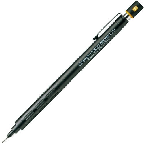 Pentel PG1009 Pentel PG1009 (0.9 mm) Mat Metal Gövdeli Teknik Çizim ve Yazı İçin Mekanik Kurşun Kalem, Orijinal Kutusunda - Bedenler: 0,9 mm, 0,5 mm, 0,7 mm