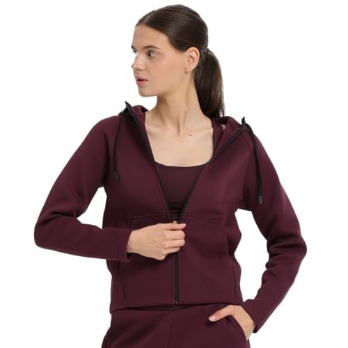 Peoria Kadın Bordo Günlük Stil Eşofman Üstü 25KK1048-BRD - Bedenler: XS, S