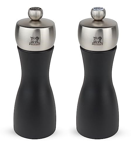 Peugeot Fidji değirmen seti, karabiber/tuz, klasik öğütme derecesi ayarı, yükseklik: 15 cm, ahşap, siyah, 2/17132