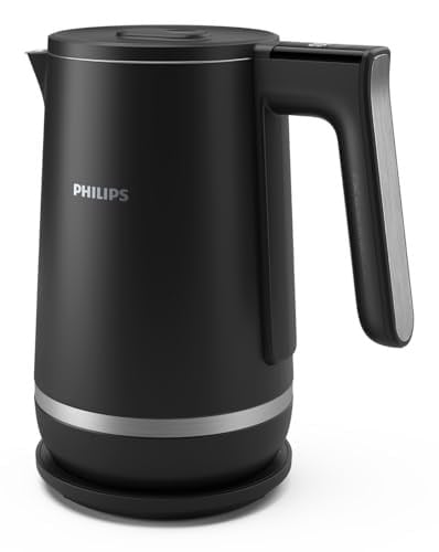 Philips 7000 Serisi Çift Yalıtımlı Su Isıtıcısı, 1,7 Lt Kapasite, Yaylı kapak, Hızlı kaynatma, Kolay Temizlik, HD9396/90