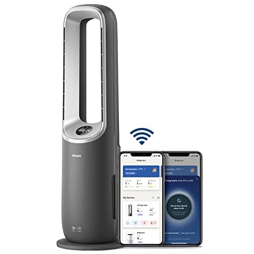 Philips 8000 Serisi Air Performer 3in1 Hava Temizleme Cihazı, 270 m³/sa Temiz Hava Hızı (CADR), Fan ve Isıtıcı, Air+ Uygulaması, (AMF870/15)