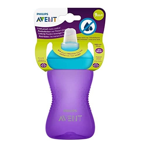 Philips Avent Yumuşak Uçlu Alıştırma Bardağı, 9 Ay, 300 Mililitre, Mor, SCF802/02