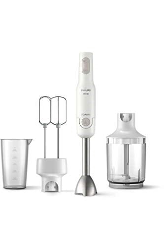 Philips Daily Collection Promix El Blender Seti 700 W, Sıçrama Önleyici Bıçak Koruması, Ergonomik Tasarım, XL Doğrayıcı, İkili Çırpıcı, Beyaz, HR2546/00