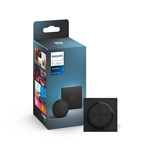 Philips Hue Tap Dial Switch Döner Anahtar, Siyah, Hue Uygulaması ile Kişiselleştirilebilir, Aksesuarlar