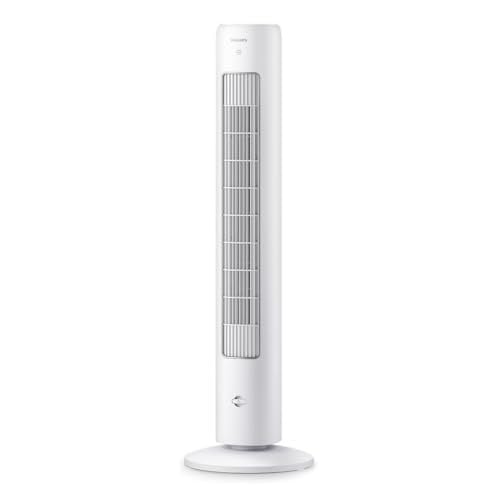 Philips Kule Tipi Fan 5000 Serisi, 105 cm ince tasarım, Uzaktan kumanda, Zamanlayıcı, 3 Hız, 3 Mod, 40W, Güçlü Ama Sessiz Hava Akışı, Aromaterapi İçin Uygun, Beyaz, CX5535/00