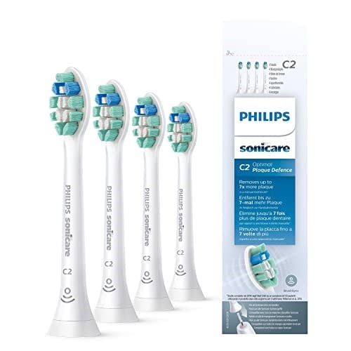 Philips Sonicare HX9024/12 Optimal Plaque Defence BrushSync Enabled yedek fırça başlığı, beyaz, 4 adet