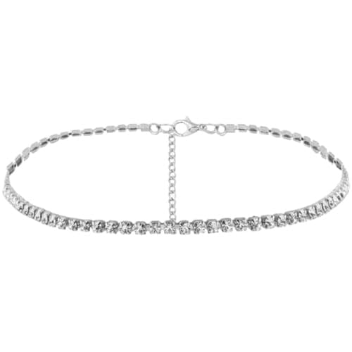 Pirinç Malzeme16 mm Taşlı Choker Kolye,Kadın Kolye,Taşlı Kolye