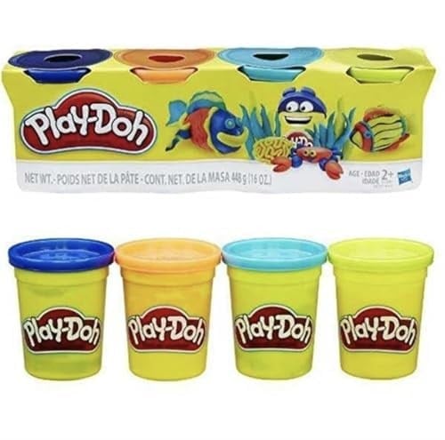 Play-Doh Tatlı Renkler Oyun Hamuru 4'lü Paket | Her Biri 113 g (4 oz) Kutu | 2 Yaş ve Üzeri Çocuklar İçin | Sanat ve El İşi Etkinlikleri ile Parti Hediyeleri İçin İdeal