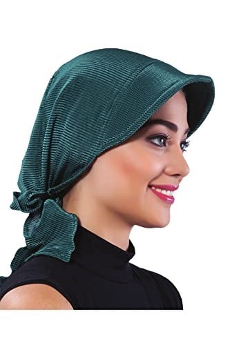 Plise Şapka Hazır Türban Tesettür Havuz Bonesi