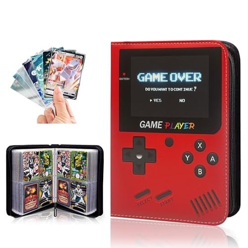 Pokemon Kart için Kart Bağlayıcı 550 Kart Tutuculu 4 Cepli Kollu (Kırmızı)