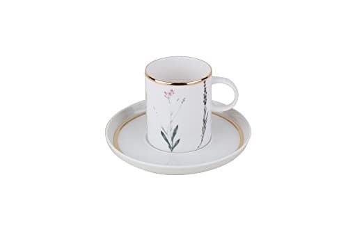 Porland Botanical 12 Parça Kahve Takımı, Çok Renkli