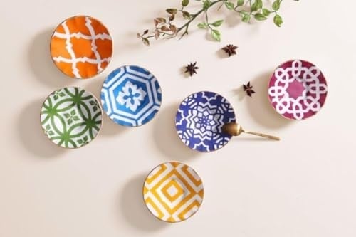 Porland Morocco Karma Renk Çay Tabağı 12 cm 6lı