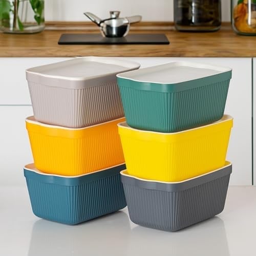 Porsima 1037 Erzak Çok Amaçlı Bakliyat Saklama Kabı Dolap İçi Organizer 6'LI 1,5 L Still Box