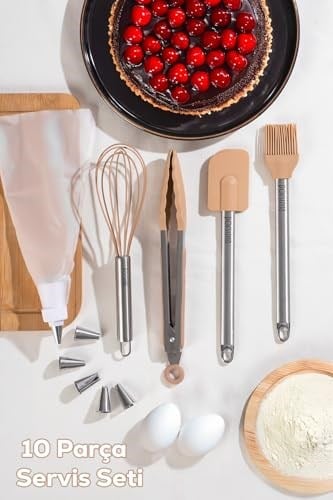 Porsima 3161 10 Parça Pasta Ve Tatlı Servis Seti Kek Pasta Ve Şekerleme Araçları Kapicino