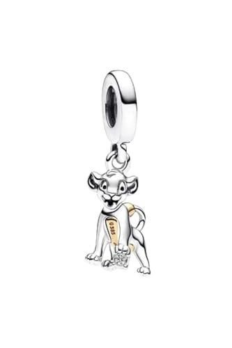 POSEİDONS JEWELLERY 100. Yıla Özel Tasarım Simba Aslan Kral Charm Gold Gümüş Tek Ebat