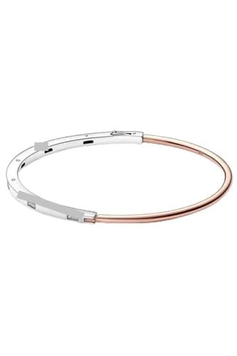 POSEİDONS JEWELLERY (844) Tarz Signature İki Renkli I-D Pavé Bilezik-1