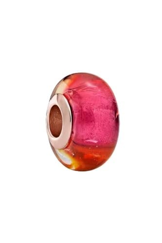 POSEİDONS JEWELLERY Işıltılı Gün Batımı Murano Cam Charm Renkli Tek Ebat