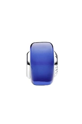 POSEİDONS JEWELLERY Mavi Mini Murano Cam Charm Lacivert Tek Ebat