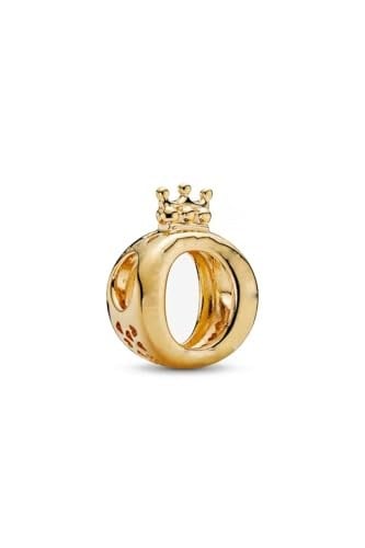POSEİDONS JEWELLERY Taç O Logo Charm Gold Tek Ebat