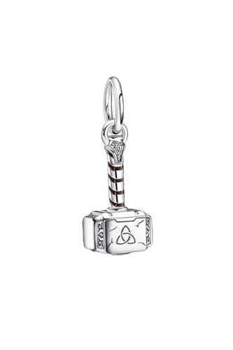 POSEİDONS JEWELLERY Thor’s Hammer Sallantılı Charm Gümüş Tek Ebat