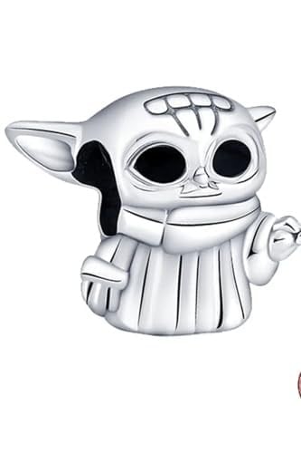 POSEİDONS JEWELLERY Usta Yoda Charm 925 Ayar Gümüş Gümüş Tek Ebat