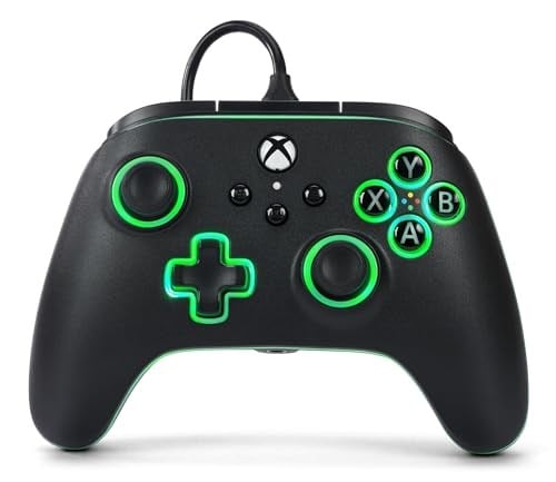 PowerA Lumectra ile Xbox Series X|S için Advantage Kablolu Oyun Kumandası - Siyah