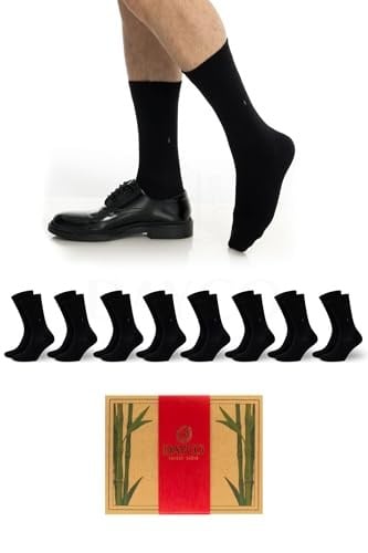 PREMİUM BAMBU YAZLIK SİYAH 8'Lİ SET KRAFT KUTULU - 41-45 - 478 L