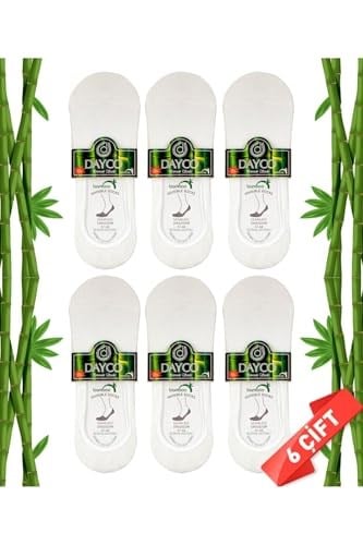 Premium Dikişsiz Erkek Bambu Babet Çorap 6'lı Beyaz Set (GÖRÜNMEZ ÇORAP) - 41-45 - C102BYZ-6