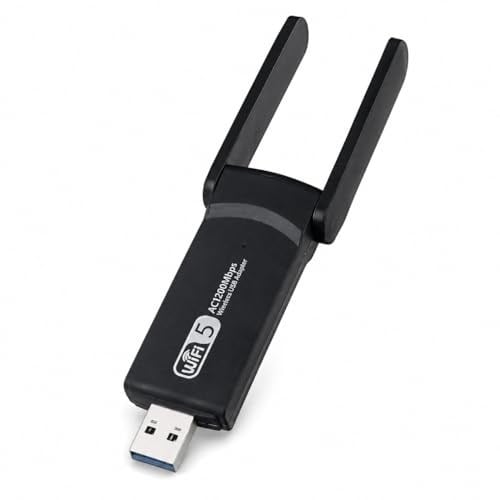 PrimeX PX-AC1200 USB 3.0 WiFi Adaptör, Realtek RTL8812BU, AC1200/AC1300 Dual Band 2.4G-5G, 802.11ac Kablosuz Ağ Alıcı, PC Laptop Masaüstü için Wireless USB Dongle
