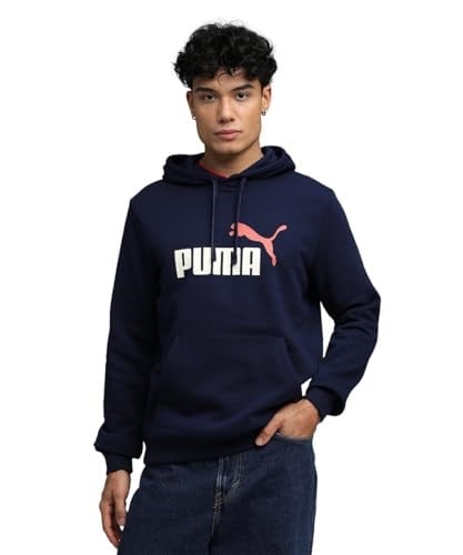 PUMA ESS+ 2 Col Big Logo Hoodie Sweatshirt Üniseks Yetişkin
