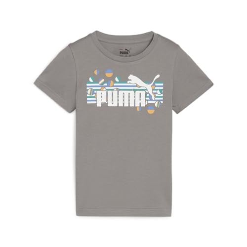 PUMA ESS+ SUMMER CAMP Tee Unisex Çocuk Tişört, Turquoise Surf, 4-5 Yaş