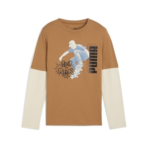 Puma Mid 90s Layered Çocuk Yuvarlak Yaka Tişört Çok Renkli, 688467