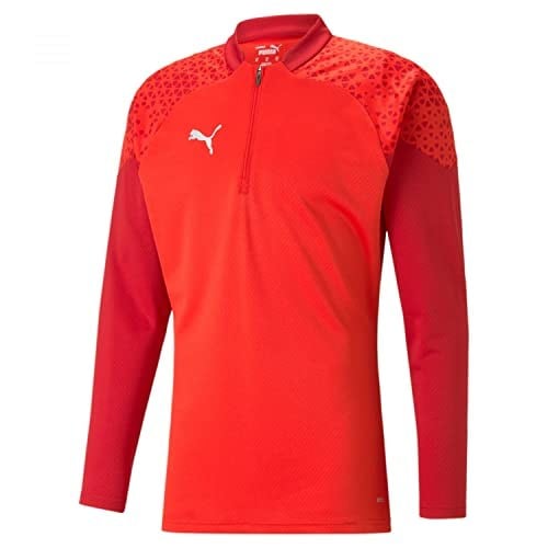 PUMA Teamcup antrenman tişörtü, 1/4 fermuarlı Slim Fit Top Erkek