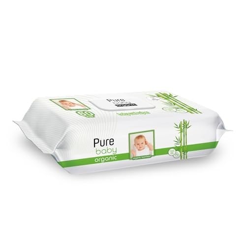 Pure Baby Organik Bambu Özlü Islak Havlu 24×90 (2160 Yaprak) - Seçenekler: 12x90, 24x90