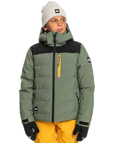 Quiksilver The Edge Youth Erkek Çocuk Yeşil Snowboard Ceketi - Seçenekler: 14 Yıl, 12 Yıl, XL/16