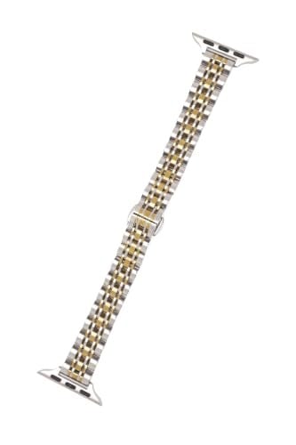 Quse Slim Jubilee Kordon, Apple Watch SE/11/10/9/8/7/6 ile Uyumlu, Kadınlar için İnce Çelik, 46mm/45mm/44mm, Series 10 42mm/41mm/40mm/38mm - Seçenekler: 38mm / 40mm / 41mm / (Series 10 - 42mm)