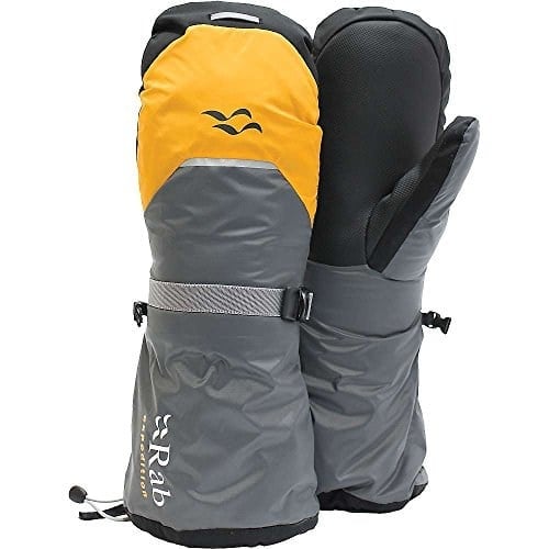 Rab Expedition 8000 Mitts Erkek Kaz Tüyü Eldiven Gri/Sarı L
