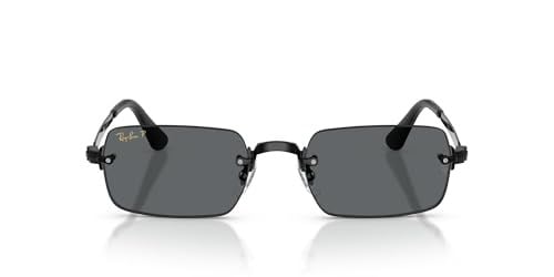 Ray-Ban RB 3928 00281 54 A$AP ROCKY Unisex Polarize Dikdörtgen Siyah Metal Güneş Gözlüğü