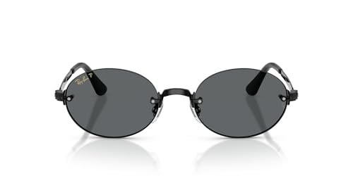 Ray-Ban RB 3929 00281 54 A$AP ROCKY Unisex Polarize Oval Siyah Metal Güneş Gözlüğü