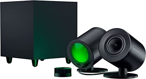 Razer Nommo V2 Pro - Kablosuz Subwoofer'lı Tam Aralıklı 2.1 PC Oyun Hoparlörleri (3 inç Tam Aralıklı Sürücüler, Alüminyum Faz Fişleri, Kablosuz Aşağıya D - Seçenekler: Nommo V2 Pro, Nommo V2, Standart